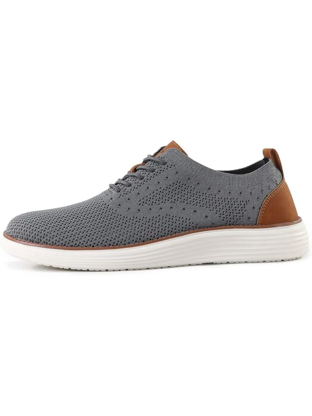 VILOCY Men's Grey Ethylene Vinyl Acetate Casual Breathable Comfortable Sneakers